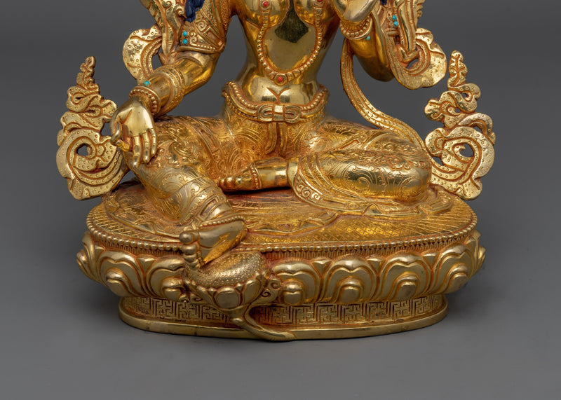 Green Tara Pure Land Statue | Compassionate Shri Goddess