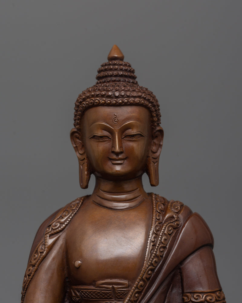 Divine Light Buddha Amitabha Statue | Oxidized Copper Sculpture