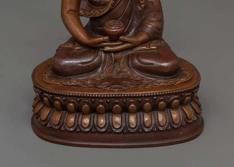 Divine Light Buddha Amitabha Statue | Oxidized Copper Sculpture