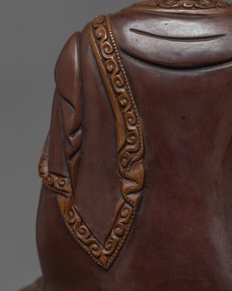 Divine Light Buddha Amitabha Statue | Oxidized Copper Sculpture