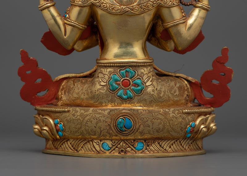 Chenrezig Dharma Buddha Statue | Embodiment of Compassion and Wisdom