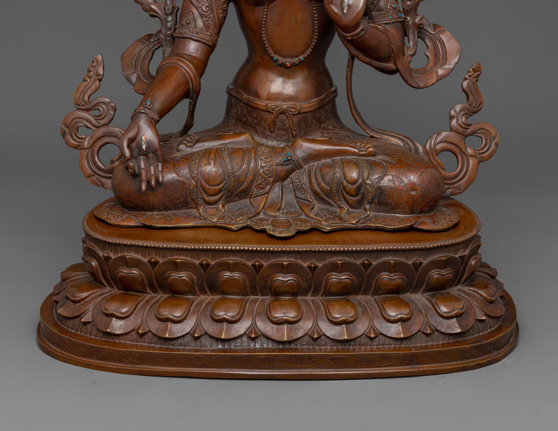 Tibetan Healing Goddess White Tara Statue | Embodiment of Compassion and Longevity