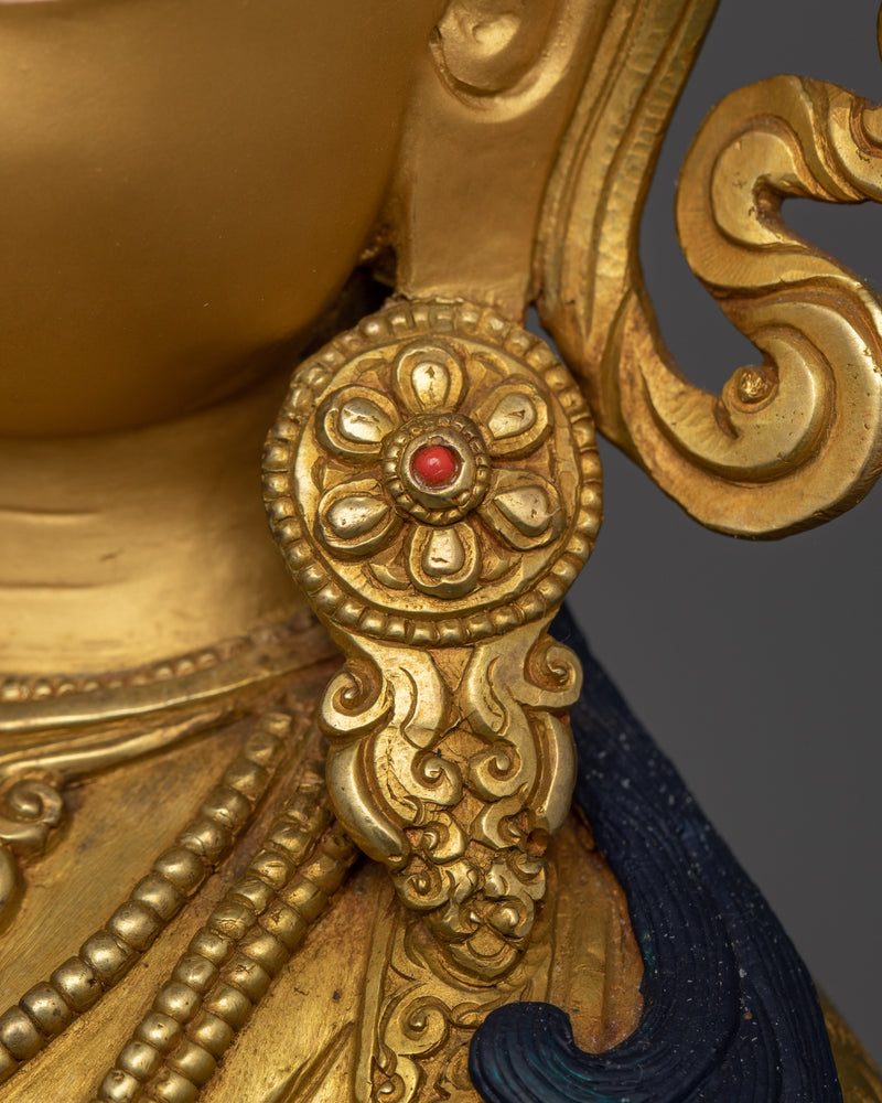 Sacred Vajrasattva Meditation figure | 24K Gold Gilded Spiritual Decor