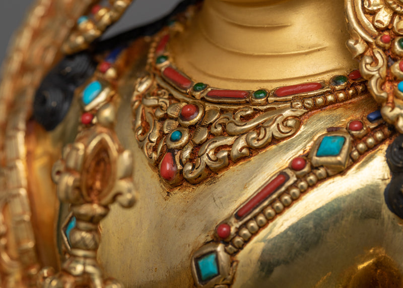 Hand-carved Purification Deity Vajrasattva Statue | Lord of Cleansing and Enlightenment