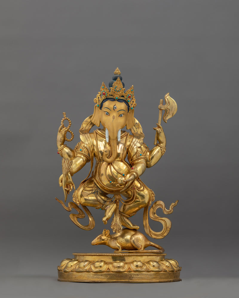 Hindu Deity Elephant Headed Ganesh Statue | Symbol of Strength and Good Fortune