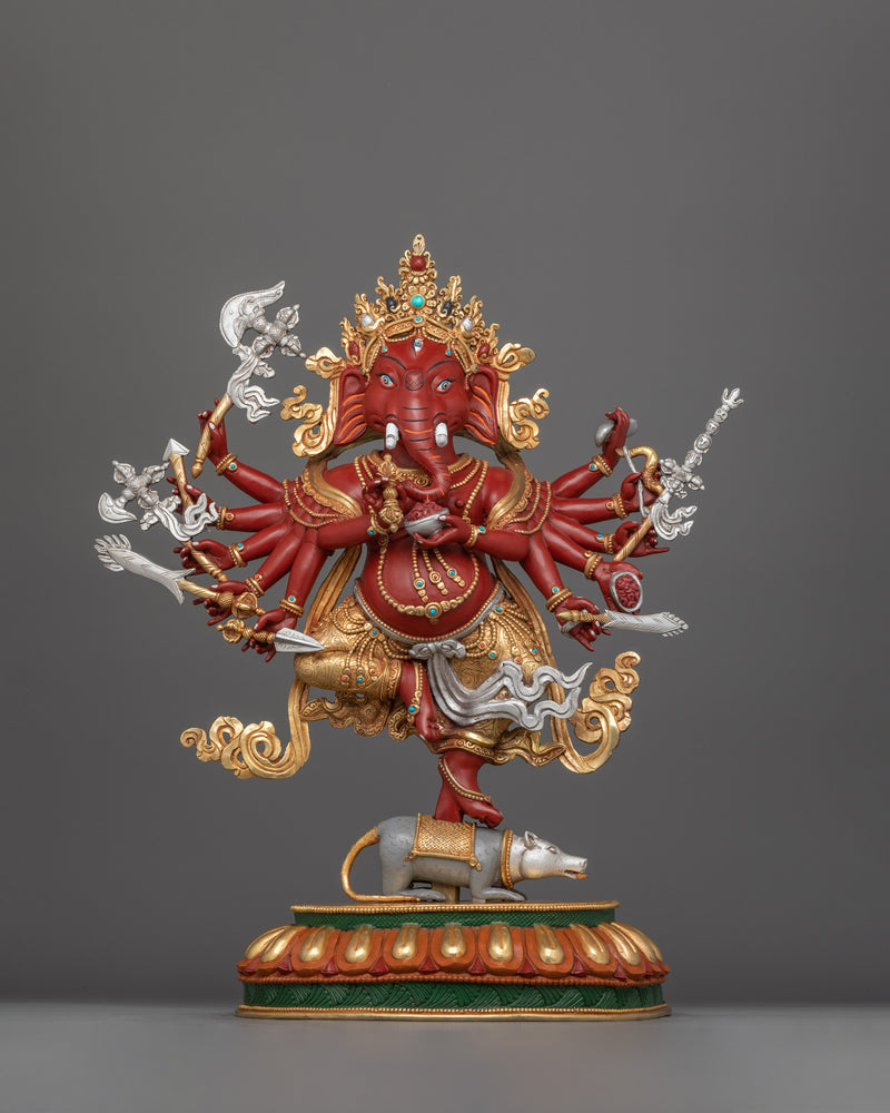 Handcrafted Traditional Ganesha Hindu Diety Statue | Icon of Fortune and Knowledge