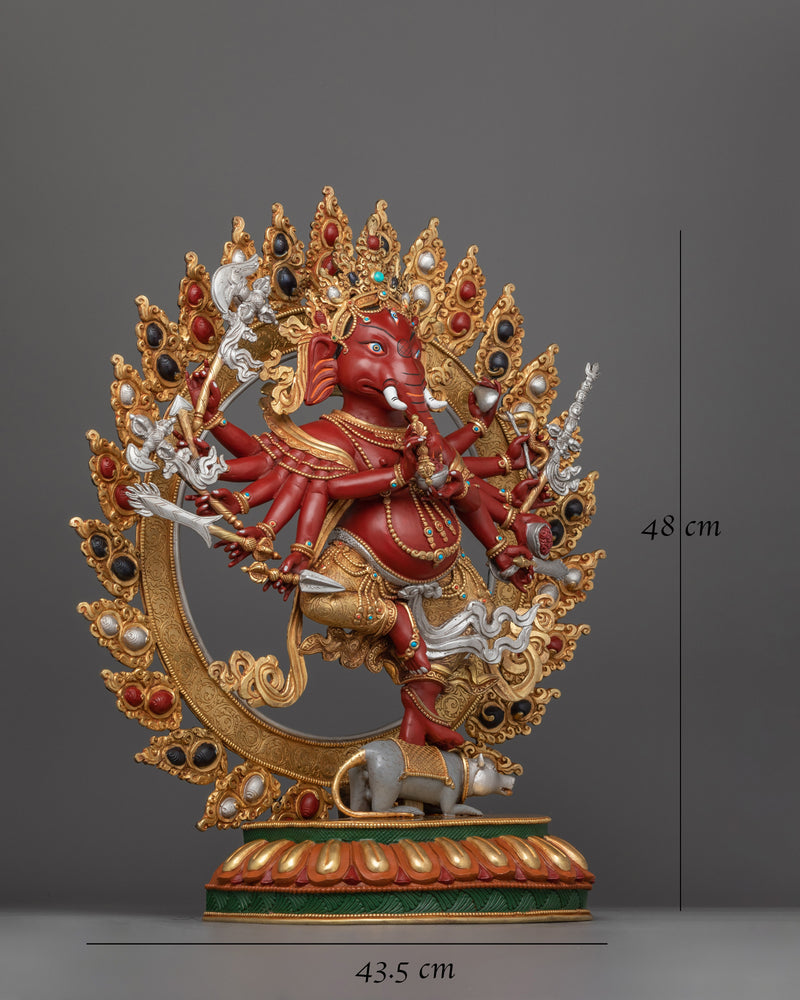 Handcrafted Traditional Ganesha Hindu Diety Statue | Icon of Fortune and Knowledge