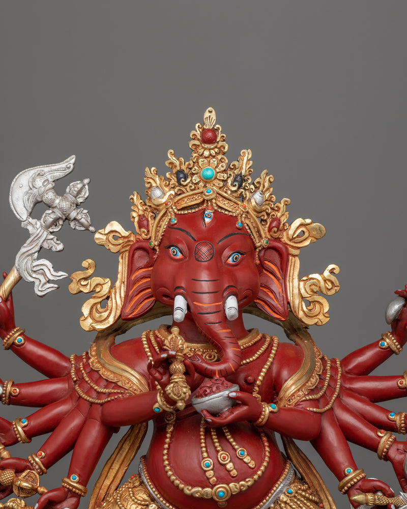 Handcrafted Traditional Ganesha Hindu Diety Statue | Icon of Fortune and Knowledge