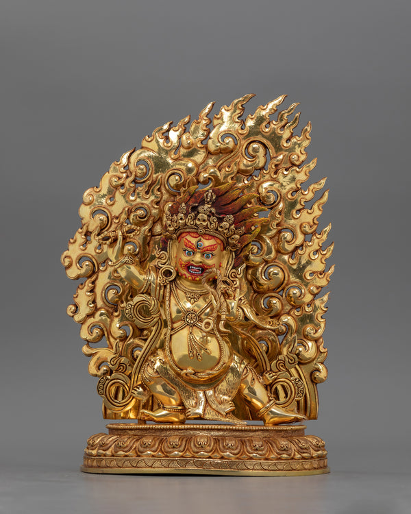 Handcrafted Gold Gilded Vajrapani Statue