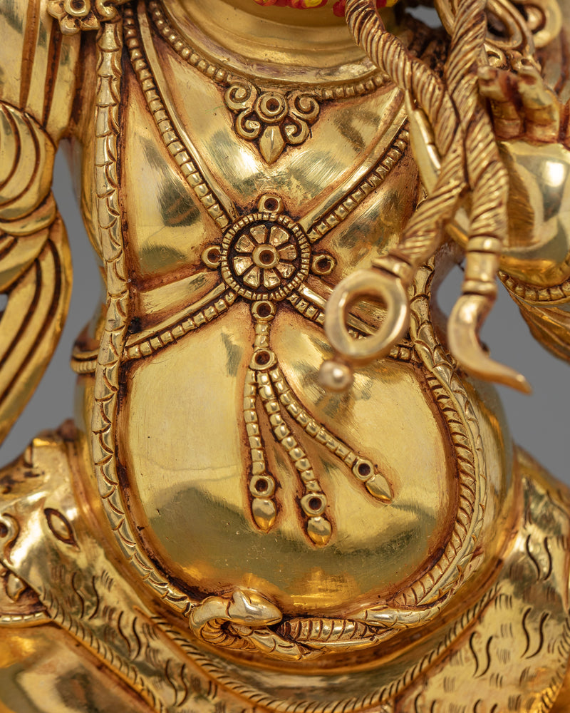 Handcrafted Gold Gilded Vajrapani Statue | The Bodhisattva of Power and Protection