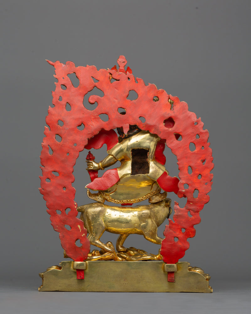 Handcrafted Tradional Tibetan Buddhist Dorje Drolo Statue | Spiritual Decor for Growth