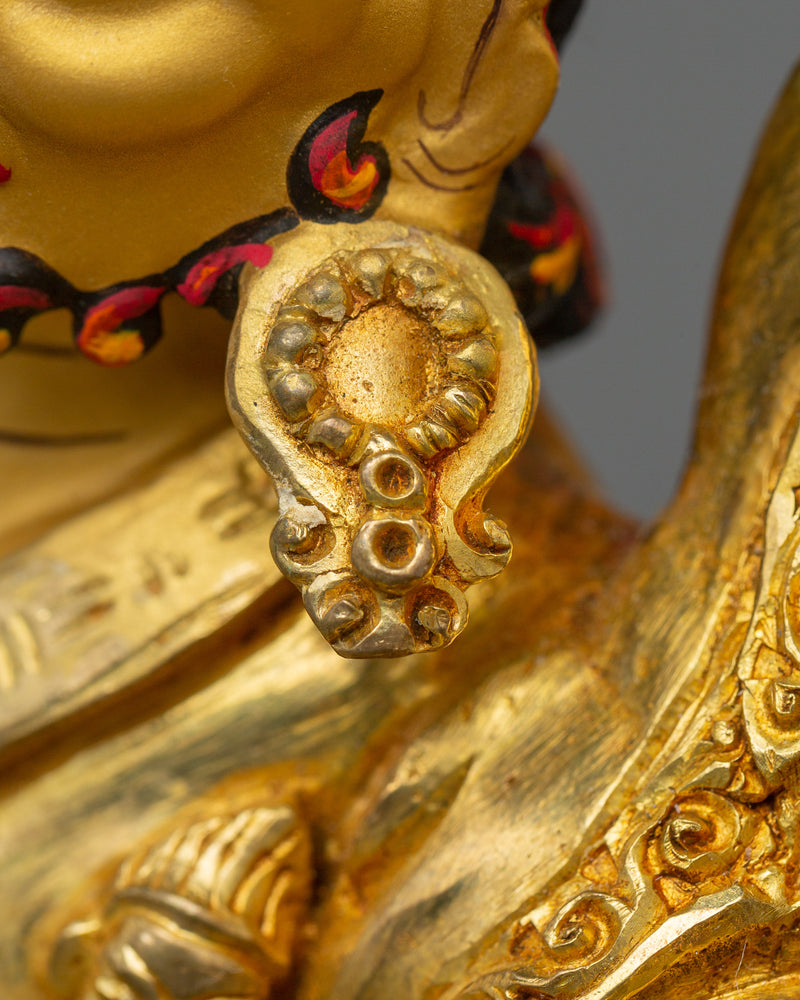 Handcrafted Tradional Tibetan Buddhist Dorje Drolo Statue | Spiritual Decor for Growth