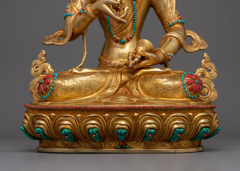 Traditional Buddhist Vajrasattva Altar Statue | Purification Deity for Spiritual Growth