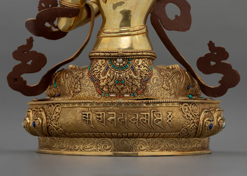 Sacred Five Bodhisattva Set Statue | Gold Gilded Buddhist Art