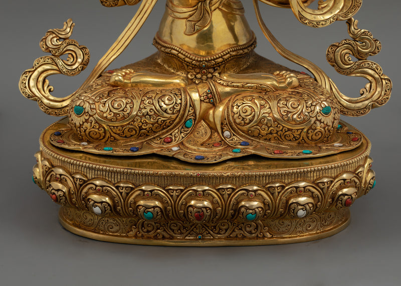 Sacred Five Bodhisattva Set Statue | Gold Gilded Buddhist Art