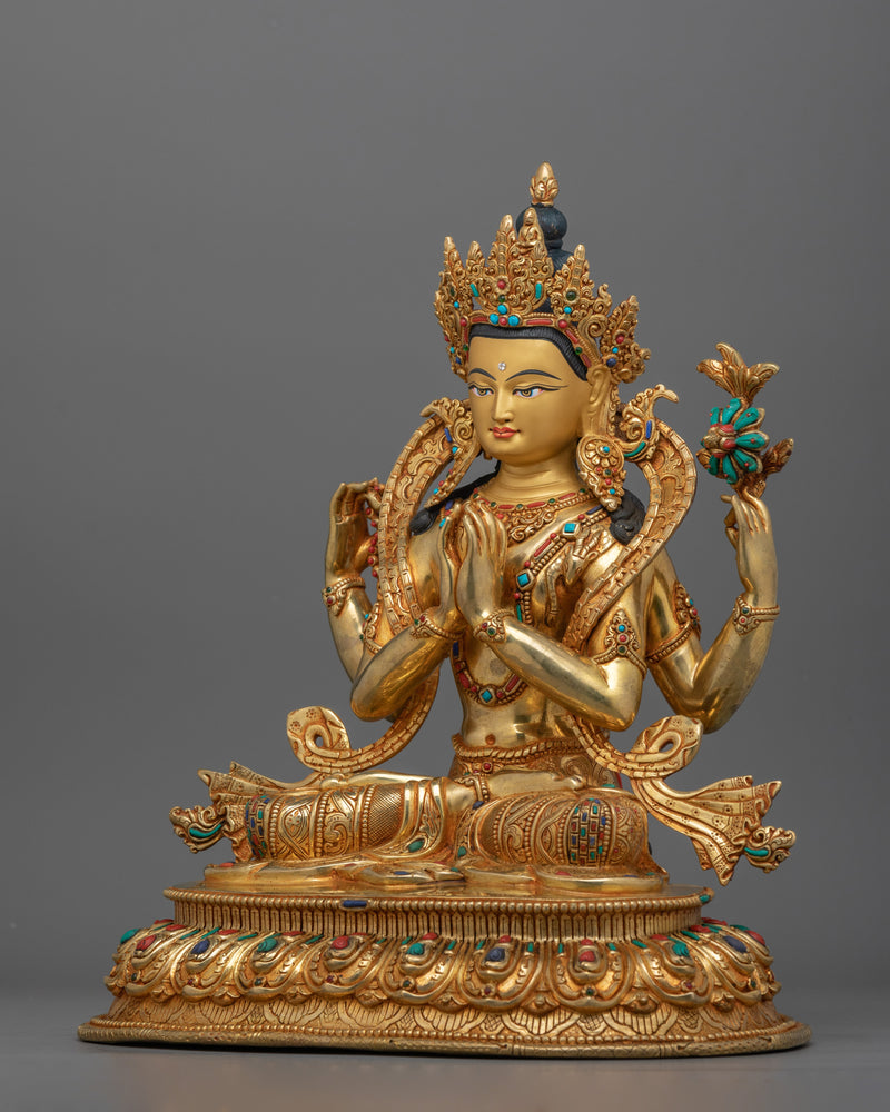 Avalokiteshvara Chenresig Bodhisattva Statue | Embodiment of Compassion