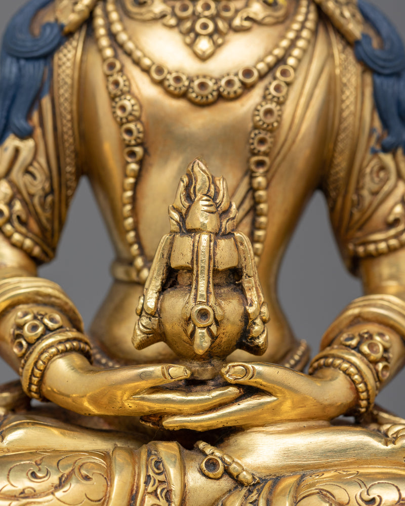 Handcarved Amitayus Long-Life God Figure | Buddhist Deity of Longevity