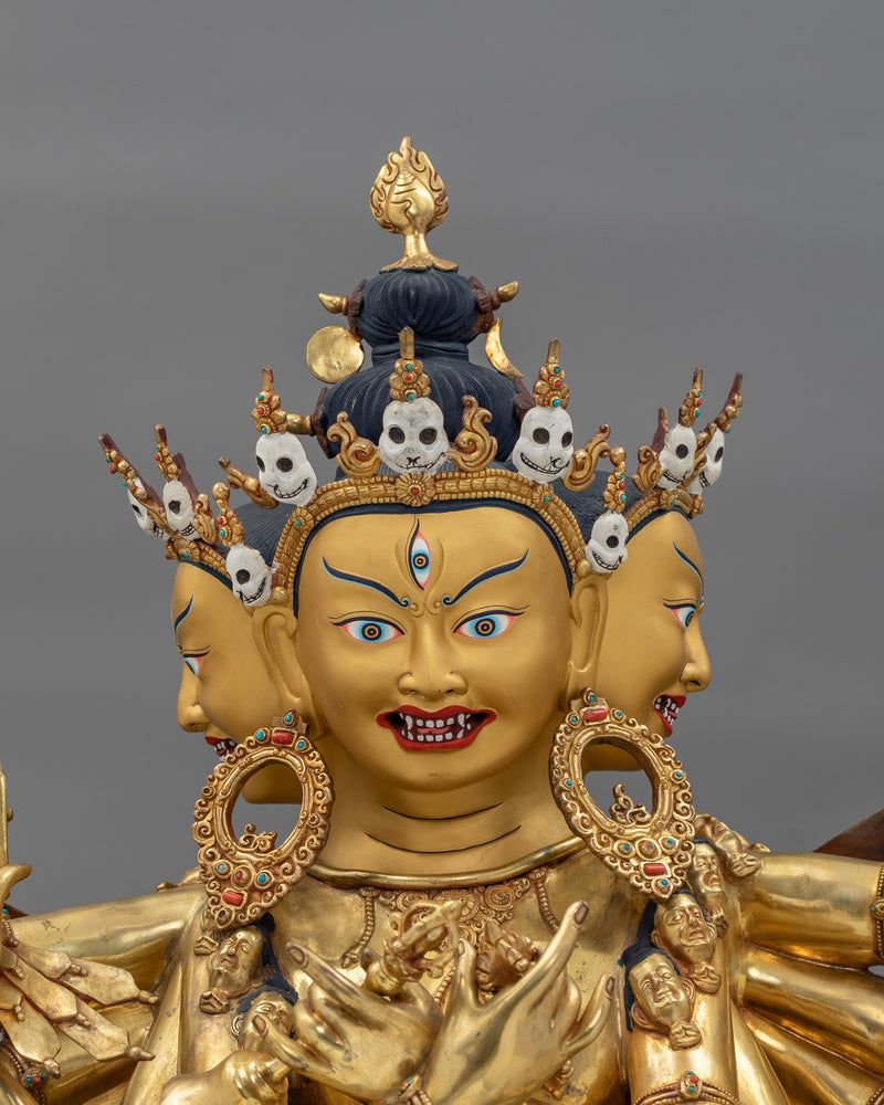 Yidam Chakrasamvara Dharma Buddha | Majestic Buddhist Deity Statue