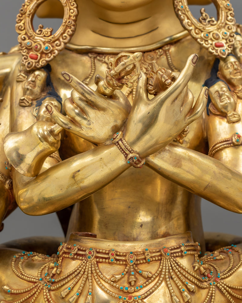 Yidam Chakrasamvara Dharma Buddha | Majestic Buddhist Deity Statue