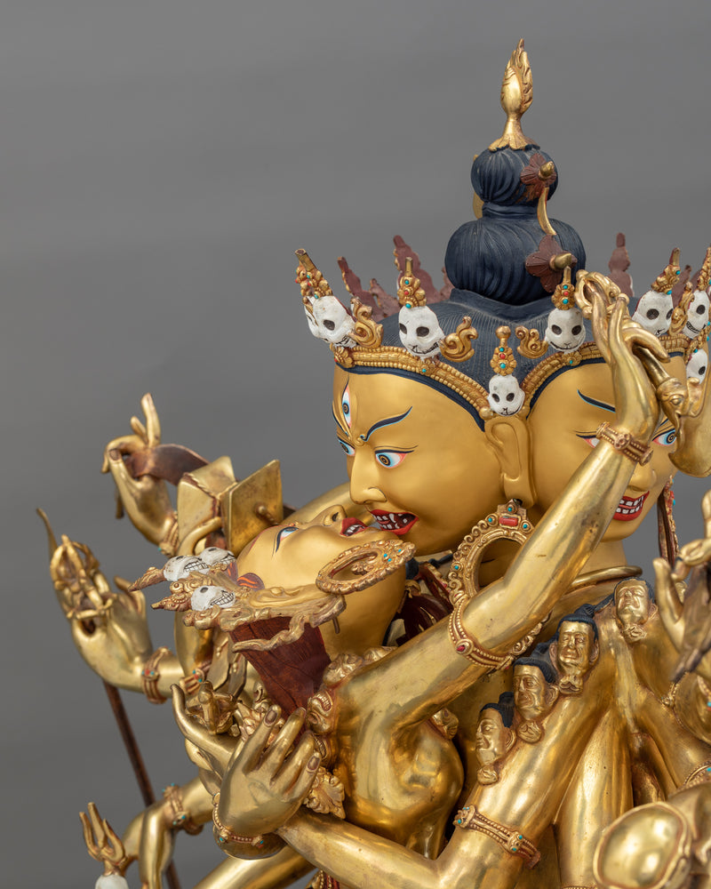 Yidam Chakrasamvara Dharma Buddha | Majestic Buddhist Deity Statue