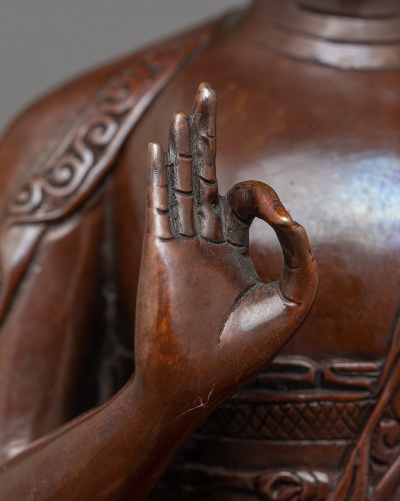 Handcarved Five Dhyani Buddha Statue | Tibetan Buddhism Artwork