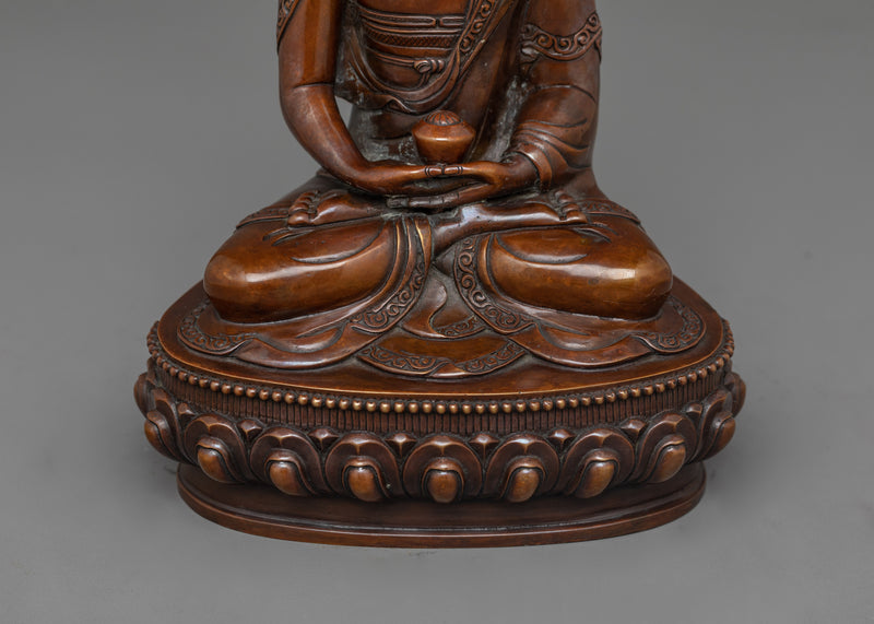 Handcarved Five Dhyani Buddha Statue | Tibetan Buddhism Artwork