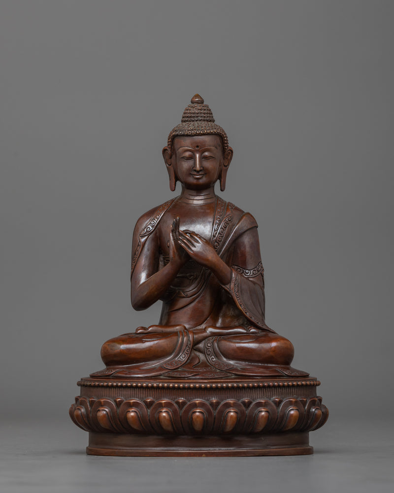 Handcarved Five Dhyani Buddha Statue | Tibetan Buddhism Artwork