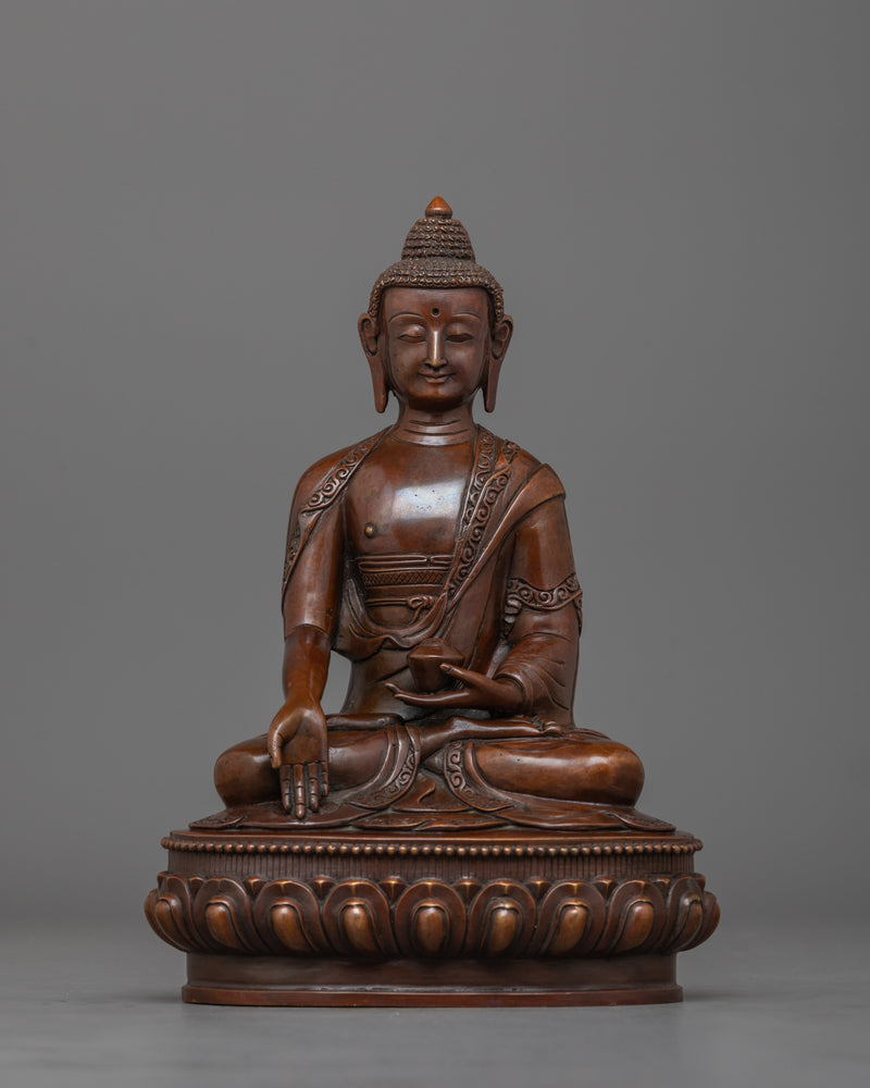 Handcarved Five Dhyani Buddha Statue | Tibetan Buddhism Artwork