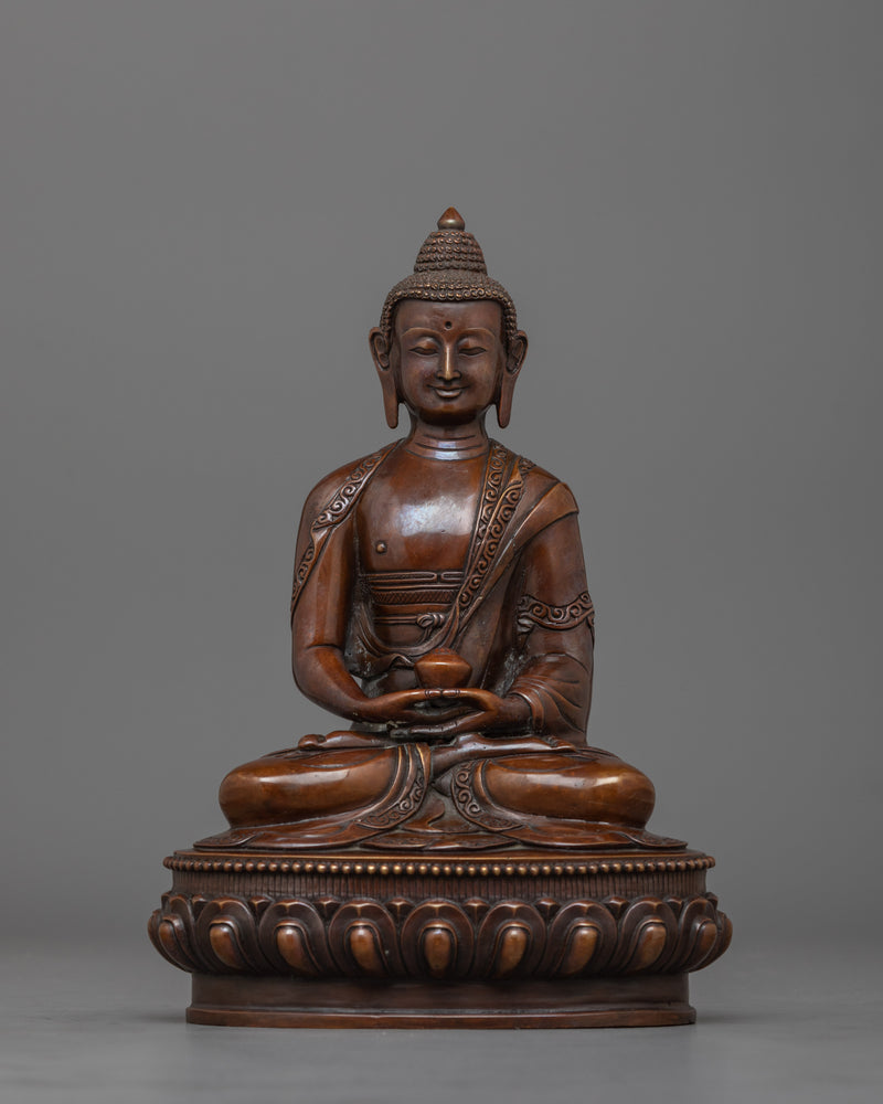 Handcarved Five Dhyani Buddha Statue | Tibetan Buddhism Artwork