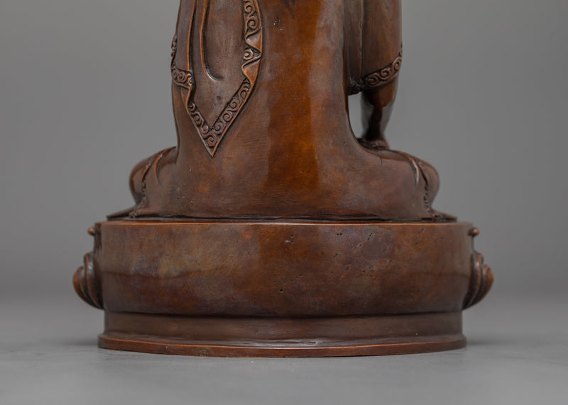 Handcarved Five Dhyani Buddha Statue | Tibetan Buddhism Artwork