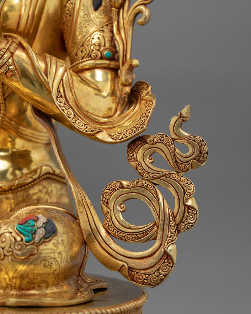 Enlightened Female Buddha Sculpture | 24K Gold Gilded Statue