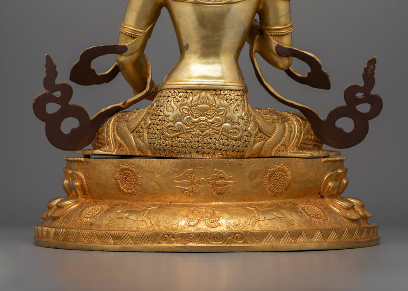 Handcrafted Primordial Purity Buddha Vajrasattva | 24K Gold Gilded Tibetan Buddha