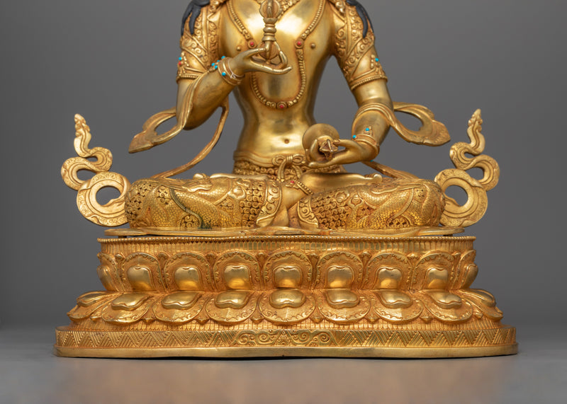 Handcrafted Primordial Purity Buddha Vajrasattva | 24K Gold Gilded Tibetan Buddha