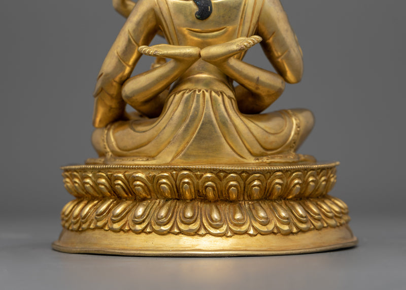 Tibetan Buddhism Guru Rinpoche Sculpture | Sacred Spiritual Statue