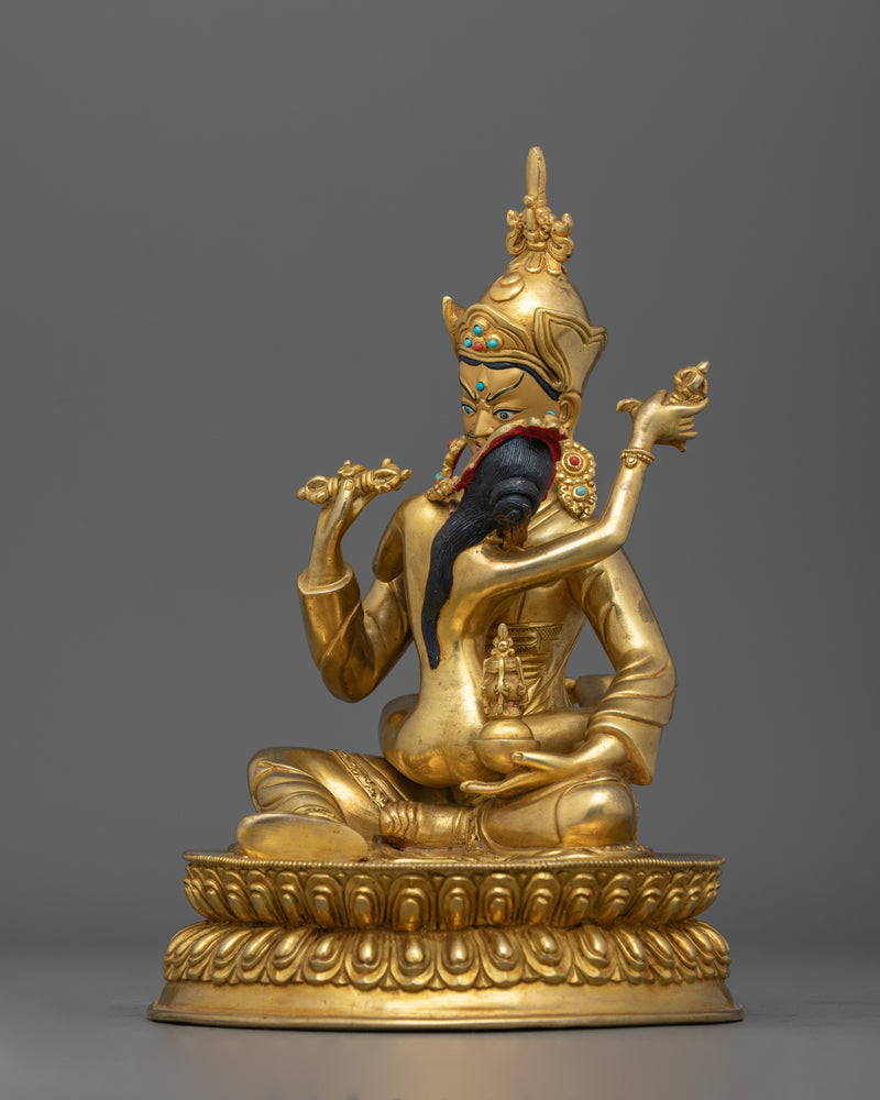 Tibetan Buddhism Guru Rinpoche Sculpture | Sacred Spiritual Statue