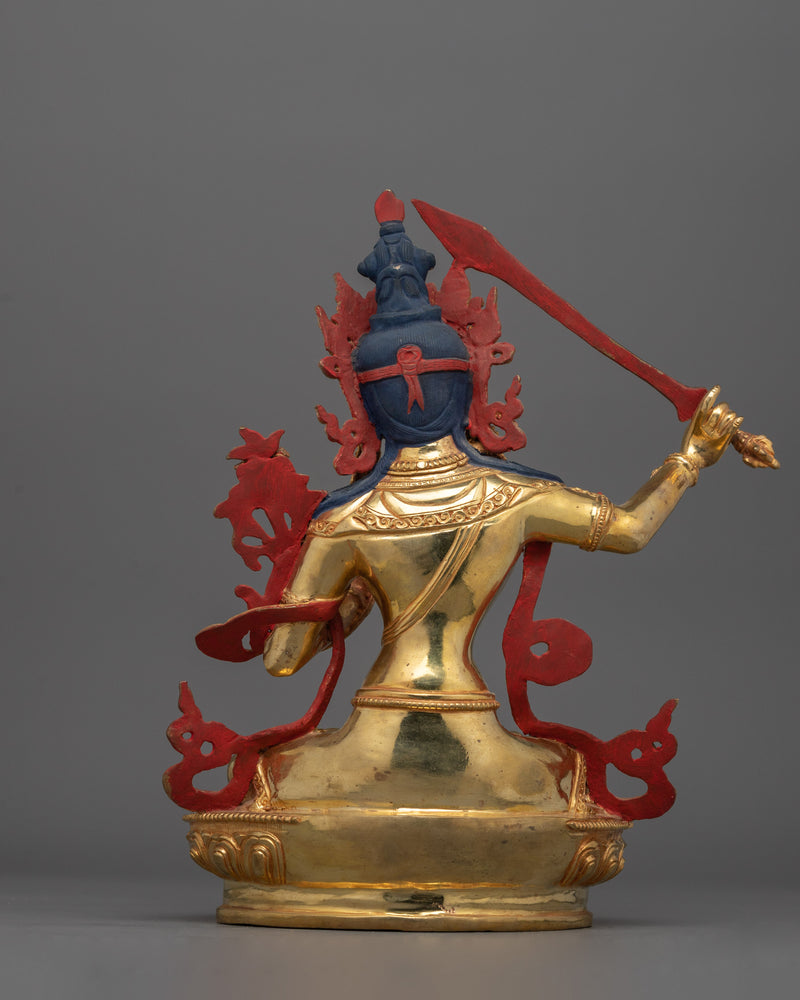 Manjushri Sword of Wisdom Holder Deity Figurine | Mindfulness Dharma Art