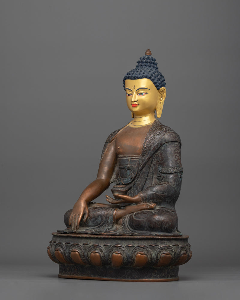 Statue of Shakyamuni Buddha in Earth-Touching Mudra | Tranquil Teacher