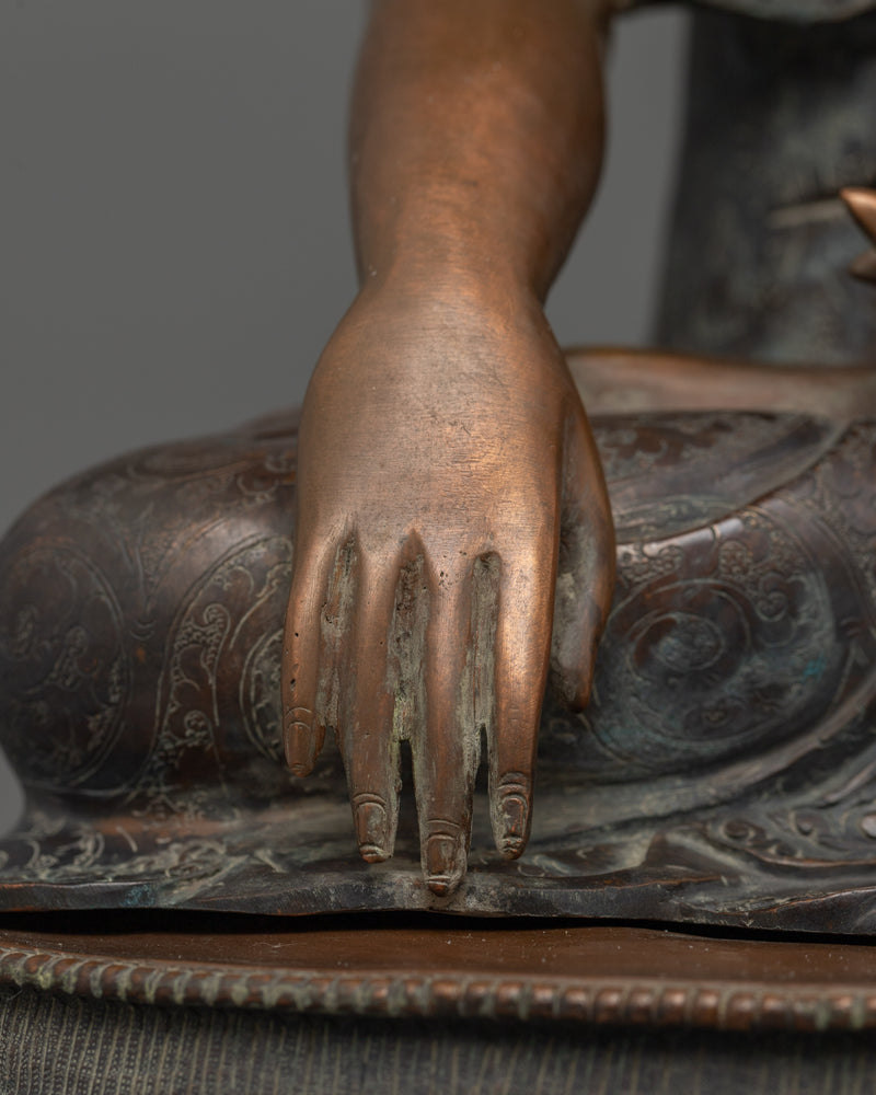 Statue of Shakyamuni Buddha in Earth-Touching Mudra | Tranquil Teacher