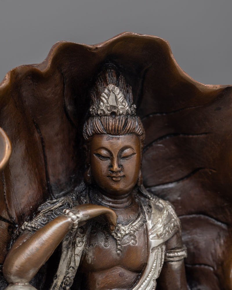 Meditational Lokeshwor God Sculpture | Sacred Guardian of Compassion and Peace