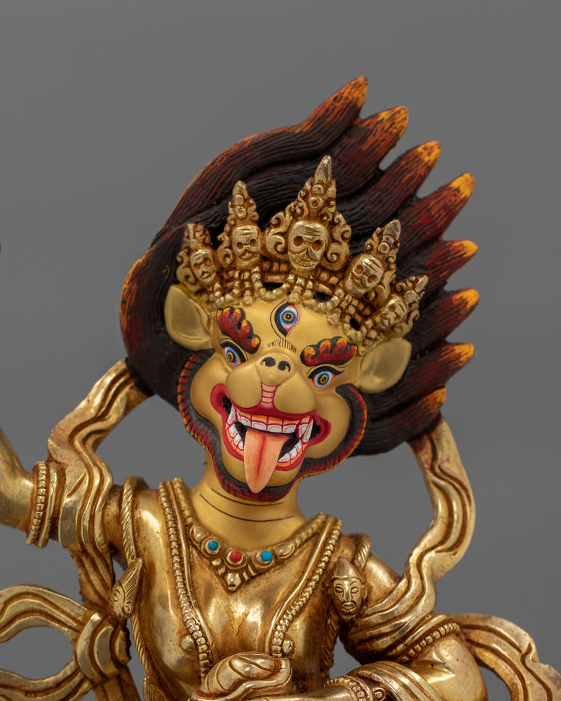 Lion-Faced Dakini Simhamukha Sculpture | Fierce Protector and Dharma Defender