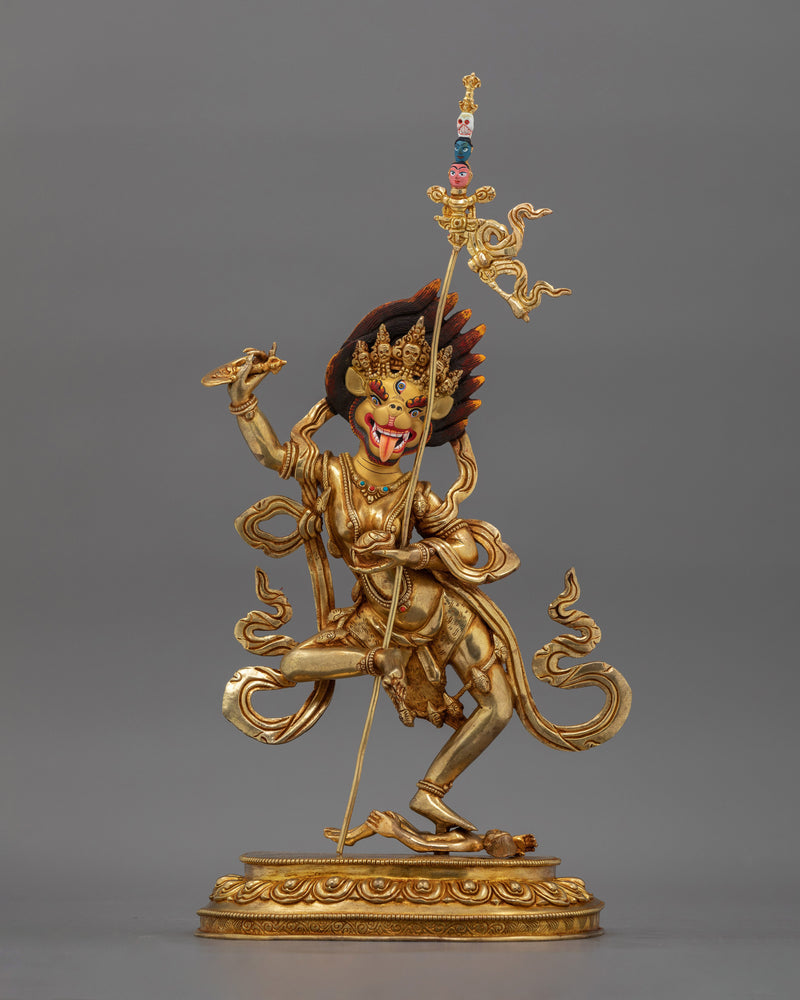 Lion-Faced Dakini Simhamukha Sculpture | Fierce Protector and Dharma Defender