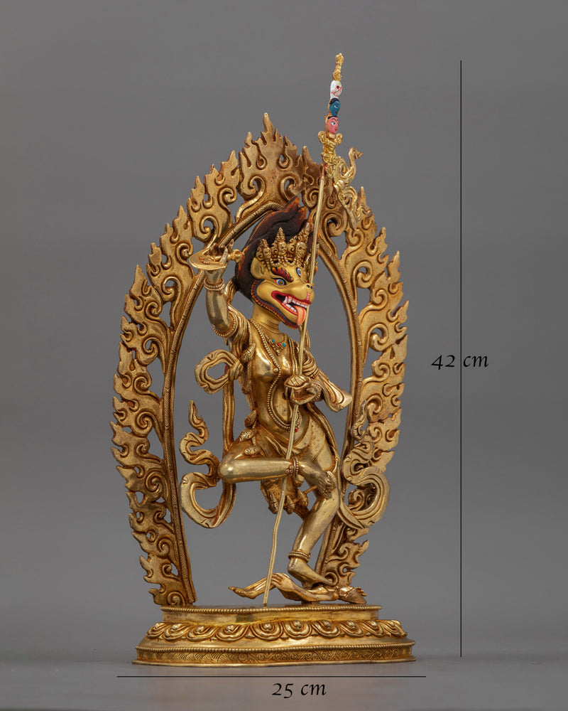 Lion-Faced Dakini Simhamukha Sculpture | Fierce Protector and Dharma Defender