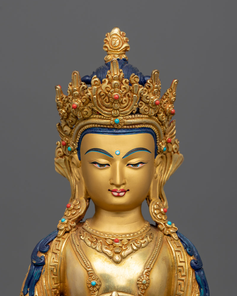 Buddha of Boundless Life Amitayus Sculpture | Embrace the Gift of Longevity