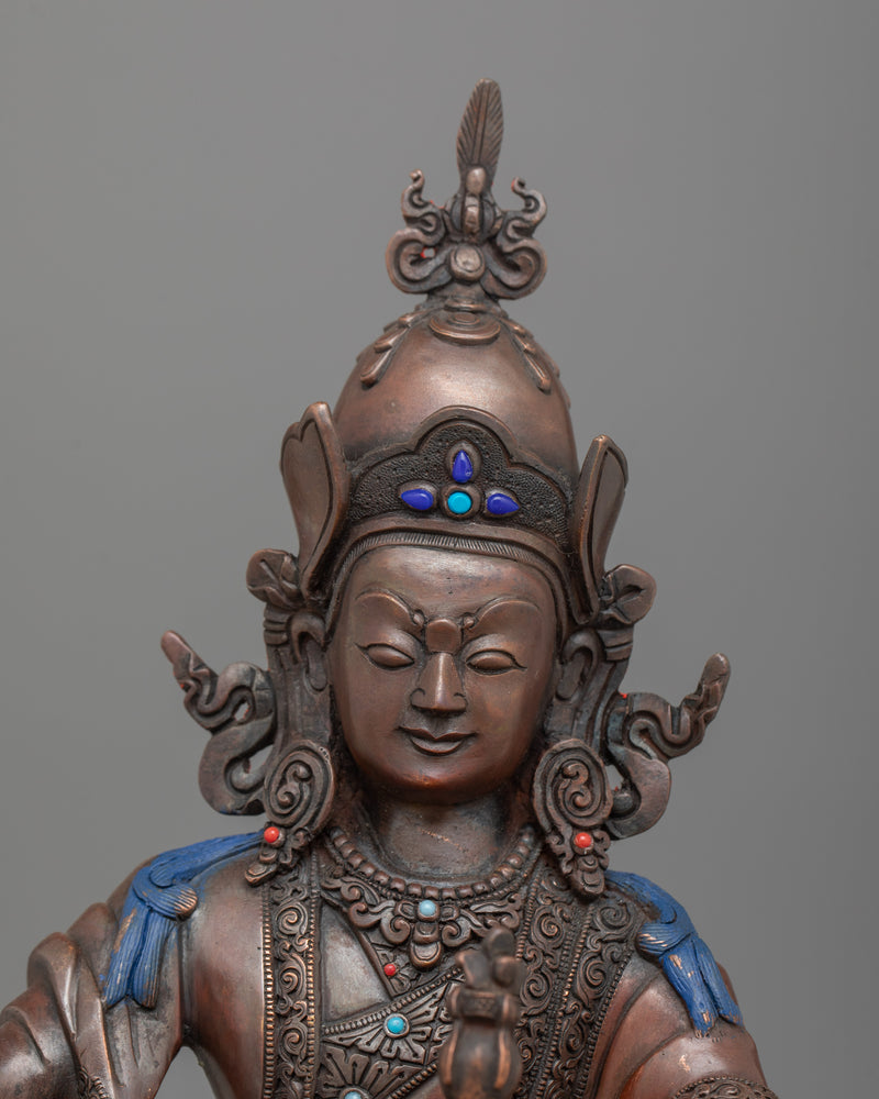 A Sacred Union Statue of Guru Rinpoche with his Consort | Spiritual Mastery