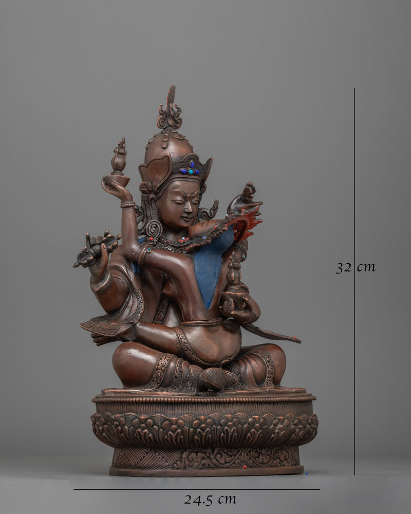 A Sacred Union Statue of Guru Rinpoche with his Consort | Spiritual Mastery