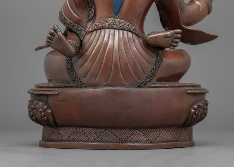 A Sacred Union Statue of Guru Rinpoche with his Consort | Spiritual Mastery