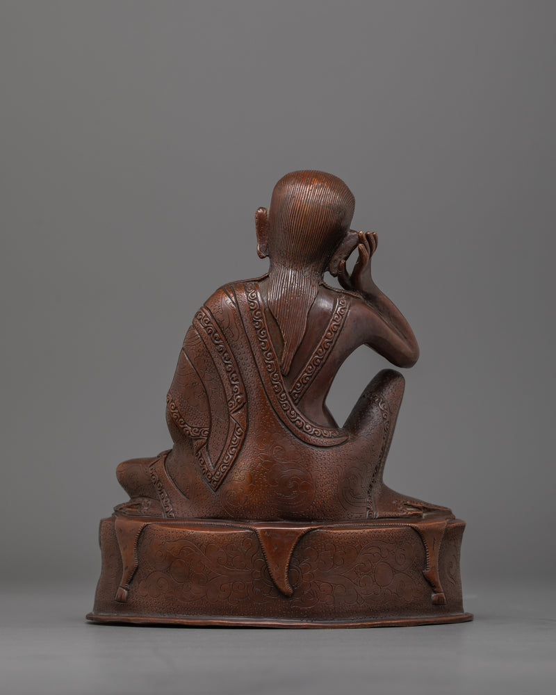 A Tibetan Siddha Milarepa Figurine | Path to liberation through devotion