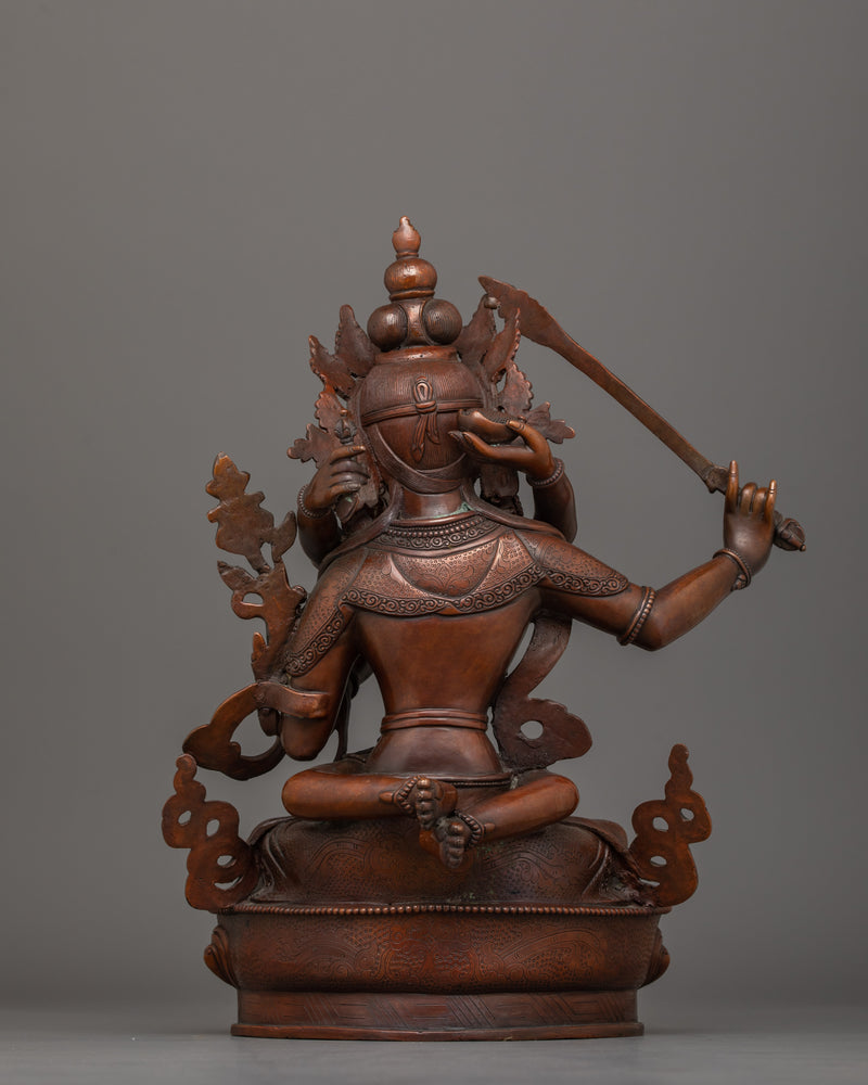 Tibetan Sacred Manjushri with Consort | The Perfect Balance of Wisdom and Compassion