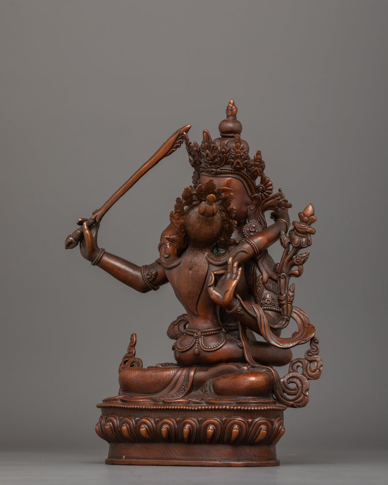 Tibetan Sacred Manjushri with Consort | The Perfect Balance of Wisdom and Compassion