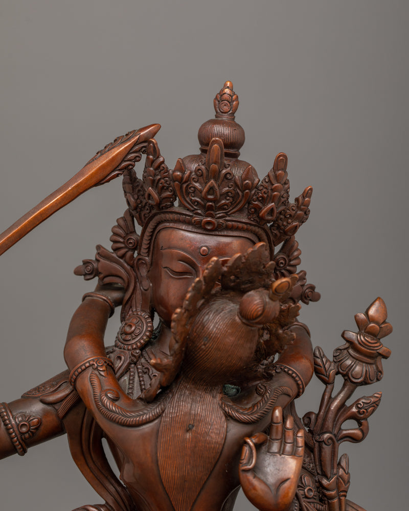 Tibetan Sacred Manjushri with Consort | The Perfect Balance of Wisdom and Compassion